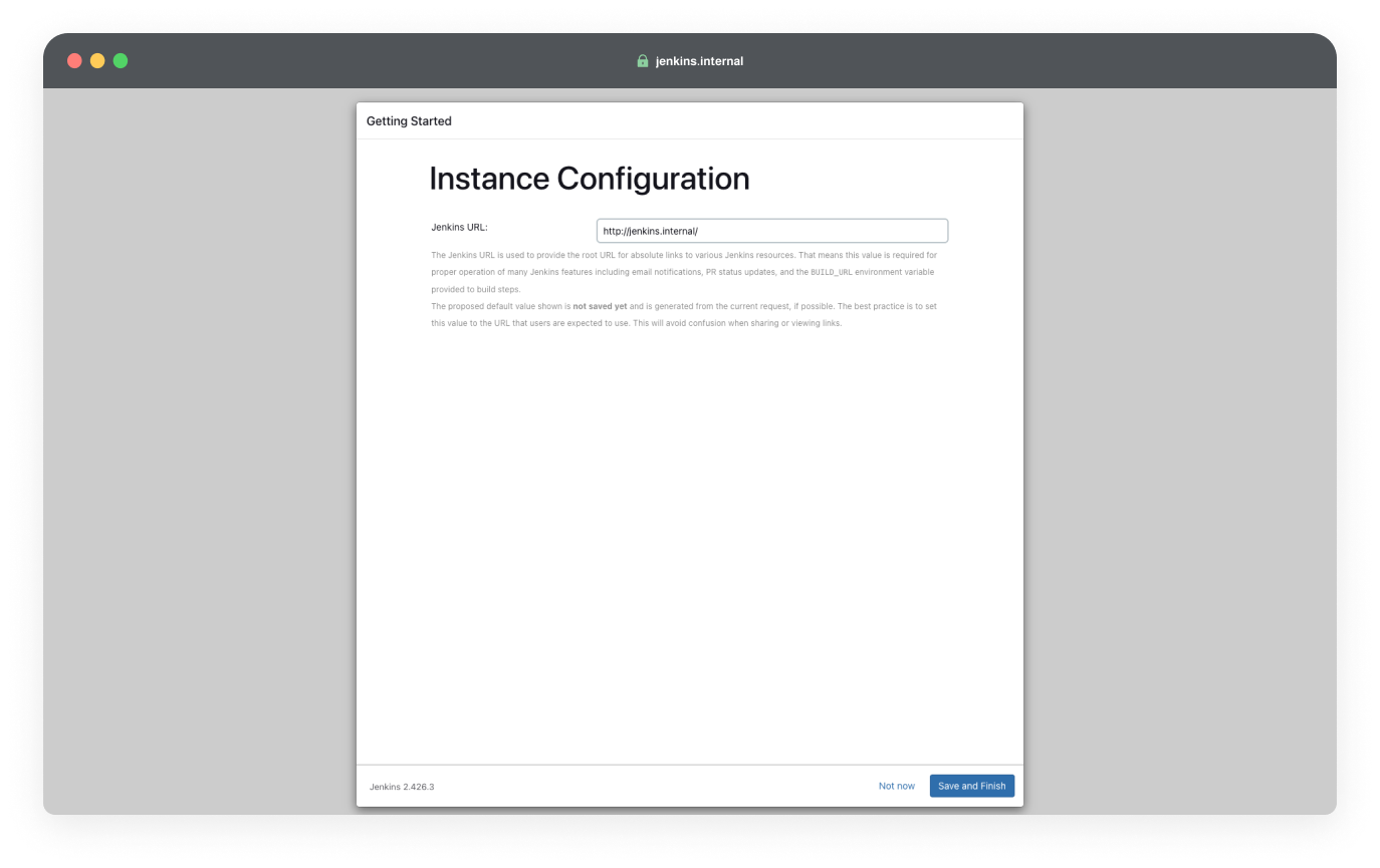 jenkins instance config page